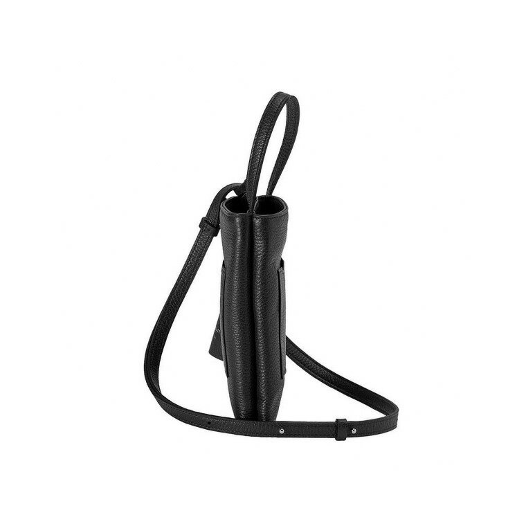 【ふるさと納税】豊岡鞄 マスミ鞄嚢 Shokolatt S ショルダーポーチ ダブル Sサイズ ブラック / 本革 ショルダーポーチ 2層式 小 スマホショルダー スマホポシェット ワンマイルミニショルダーバッグ レディース 斜め掛け 肩掛け サムネイル3