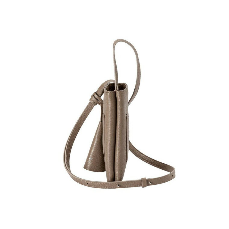 【ふるさと納税】豊岡鞄 マスミ鞄嚢 Shokolatt S ショルダーポーチ ダブル Sサイズ トープ / 本革 ショルダーポーチ 2層式 小 スマホショルダー スマホポシェット ワンマイルミニショルダーバッグ レディース 斜め掛け 肩掛け サムネイル2