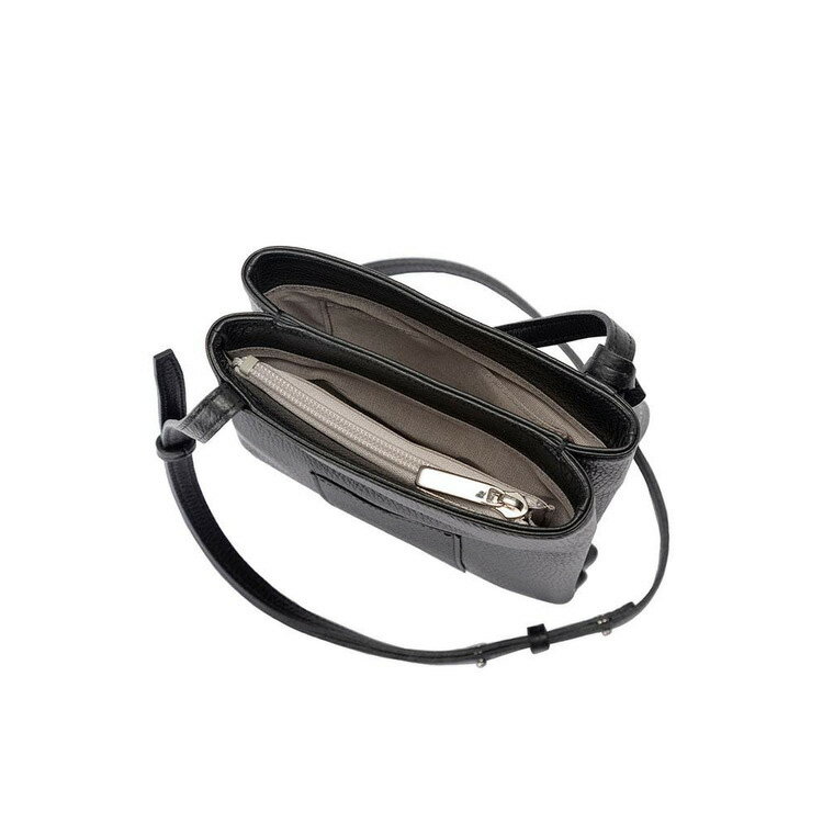 【ふるさと納税】豊岡鞄 マスミ鞄嚢 Shokolatt XL ショルダーポーチ ダブル Lサイズ ブラック / 本革 ショルダーポーチ 2層式 大 スマホショルダー スマホポシェット ワンマイルミニショルダーバッグ レディース 斜め掛け 肩掛け サムネイル3