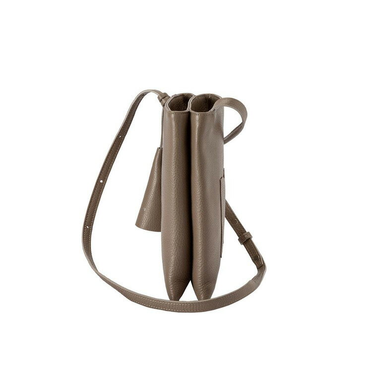 【ふるさと納税】豊岡鞄 マスミ鞄嚢 Shokolatt XL ショルダーポーチ ダブル Lサイズ トープ / 本革 ショルダーポーチ 2層式 大 スマホショルダー スマホポシェット ワンマイルミニショルダーバッグ レディース 斜め掛け 肩掛け サムネイル2