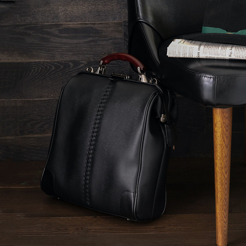 【ふるさと納税】豊岡鞄 YOUTA LIZARD 3way 縦ダレス【選べる3カラー ブラック・ネイビー・チョコ】（YK-3M）/ 木和田正昭商店 リュック ダレスバッグ ダレス ビジネスバッグ メンズ 縦型 バッグ A4ファイルサイズ ブリーフケース サムネイル2