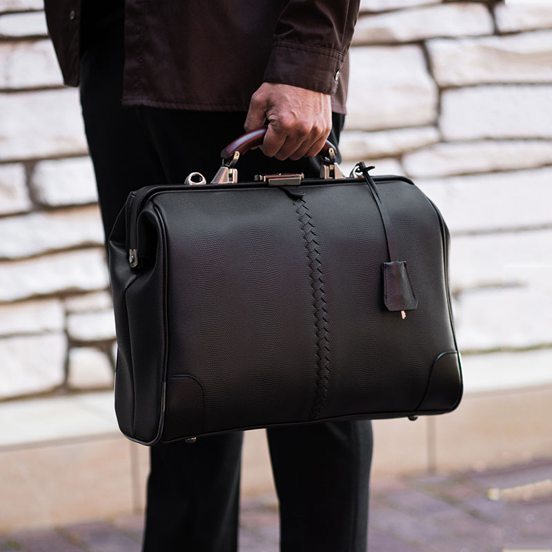 【ふるさと納税】【高島屋選定品】豊岡鞄 YOUTA LIZARD 3way 横ダレス (YK-7) ブラック / 木和田正昭商店 ビジネスバッグ メンズ ブリーフケース ダレスバッグ 木手ハンドル リュック ショルダー ノートPC対応 ブラウン A4ファイル対応 サムネイル2