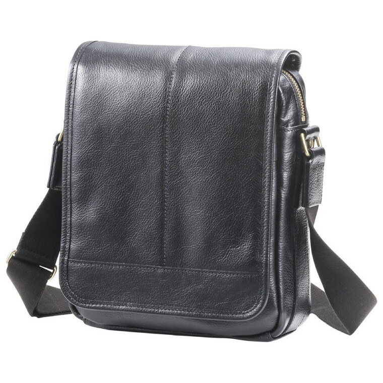 【ふるさと納税】豊岡鞄 皮革縦型フラップSD（ブラック） / 木和田正昭商店 レザー縦フラップショルダー 本革 ショルダーバッグ メンズ メッセンジャーバッグ カジュアル 斜めがけバッグ バッグ サムネイル2