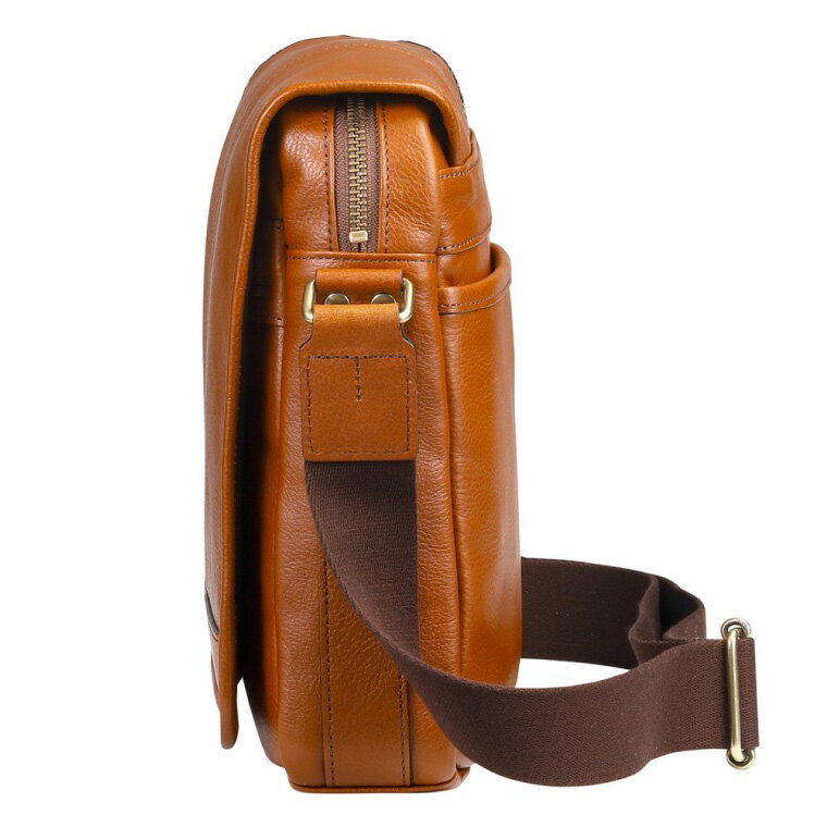 【ふるさと納税】豊岡鞄 皮革縦型フラップSD（ブラウン） / 木和田正昭商店 レザー縦フラップショルダー 本革 ショルダーバッグ メンズ メッセンジャーバッグ カジュアル 斜めがけバッグ バッグ サムネイル3