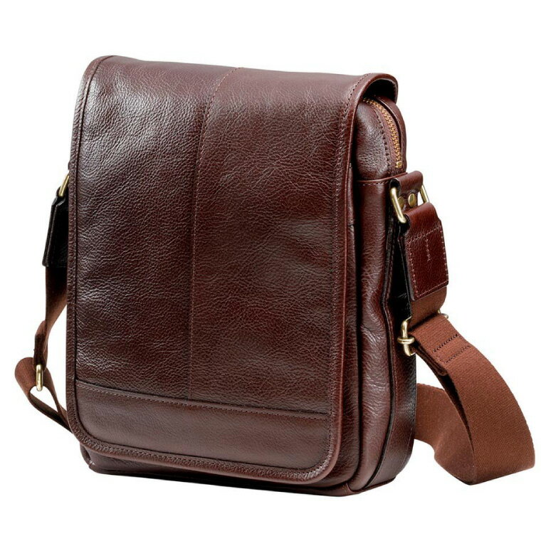 【ふるさと納税】豊岡鞄 皮革縦型フラップSD（チョコ） / 木和田正昭商店 レザー縦フラップショルダー 本革 ショルダーバッグ メンズ メッセンジャーバッグ カジュアル 斜めがけバッグ バッグ サムネイル2