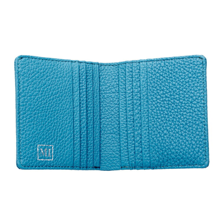 【ふるさと納税】豊岡財布 マスミ鞄嚢 2つ折りカード財布 ドイツシュリンク ジーンブルー / カードケース 小財布 二つ折り 財布 サイフ メンズ レディース ブランド 本革 おしゃれ サムネイル2