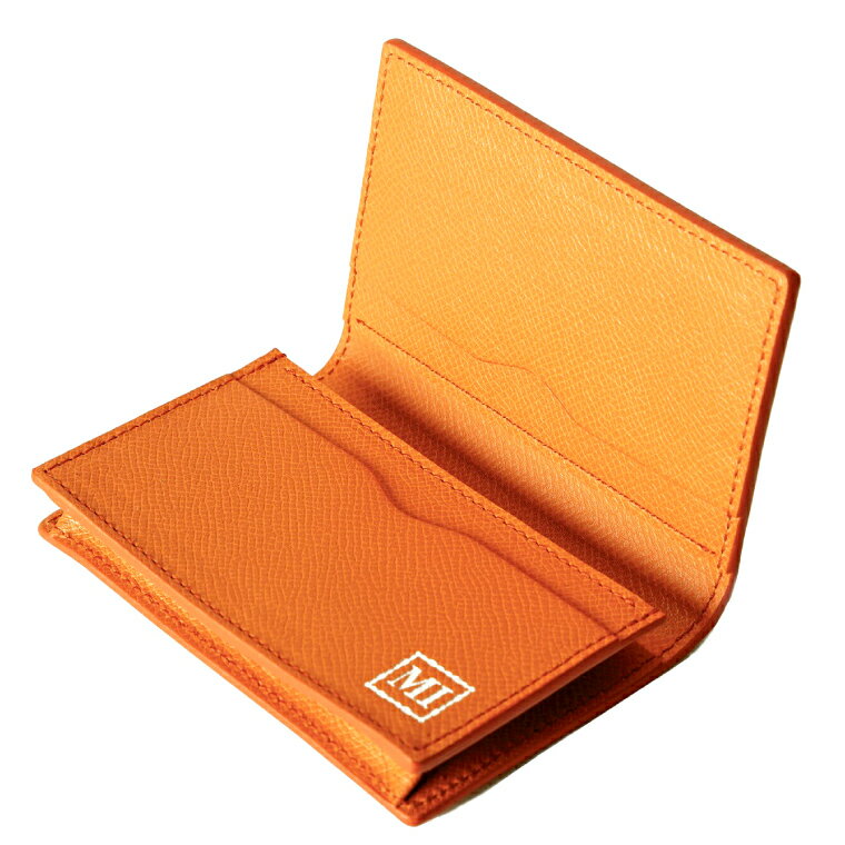 【ふるさと納税】豊岡財布 マスミ鞄嚢 本革 名刺入れ オレンジ / 名刺ケース 革小物 メンズ レディース サムネイル2