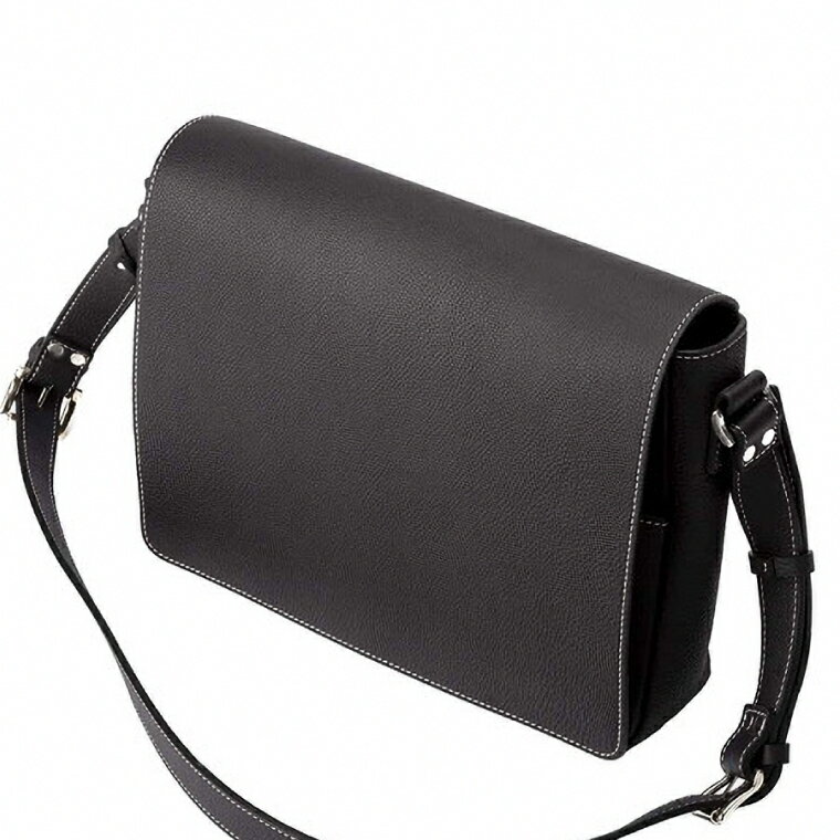 【ふるさと納税】豊岡鞄 マスミ鞄嚢 かぶせショルダーバッグ A4 ドイツ製牛革 ネイビー / メンズ レディース 本革 ショルダーバッグ A4ファイル対応 サムネイル2