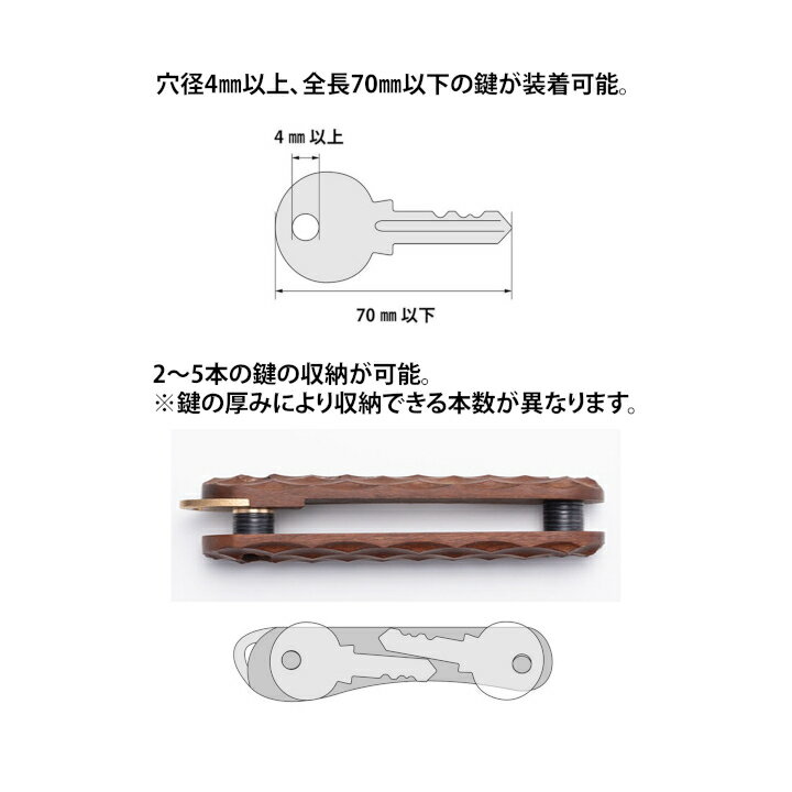 【ふるさと納税】【FEDECA】キーオーガナイザー プレーンブラック 001186 サムネイル3