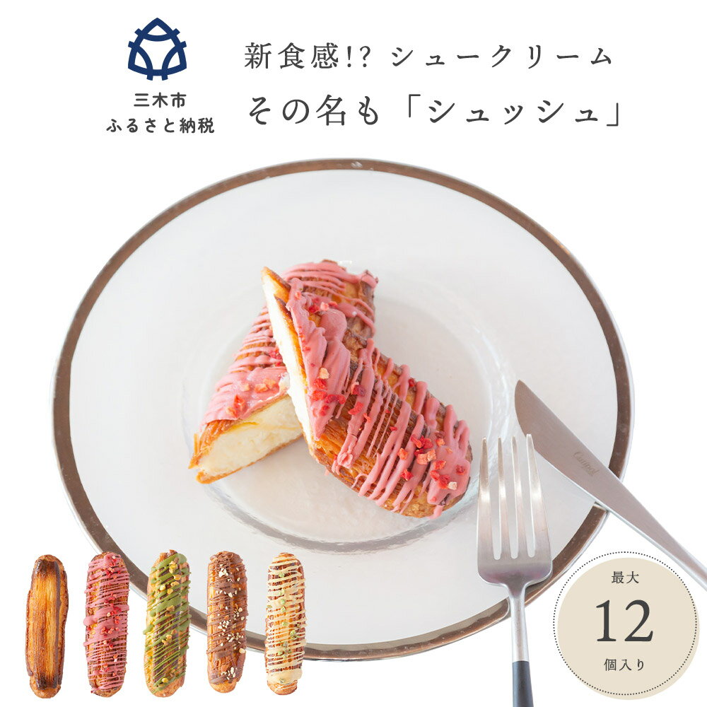 【北海道・沖縄・離島　配送不可】新食感!?シュークリーム シュッシュ 最大12個入り 5種食べ比べ シューアイス お試し 抹茶ミルクいちごチョコキャラメルナッツコーティング お中元 スイーツギフト お取り寄せ 冷たい 夏 インスタ映え お菓子 贈り物 個包装