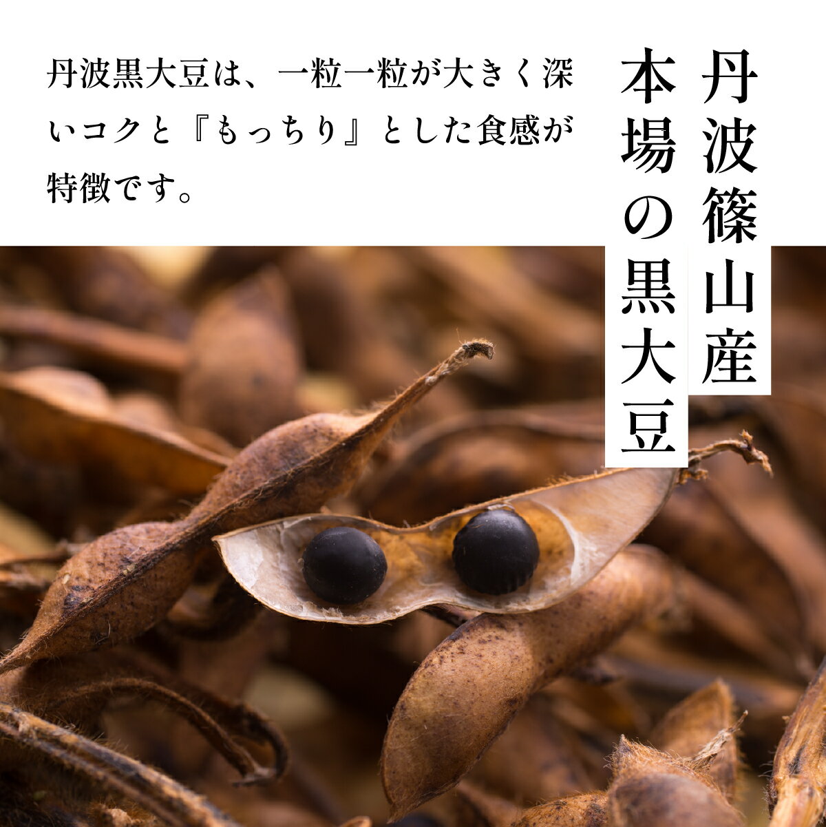 【ふるさと納税】〈令和7年産〉丹波篠山産黒大豆 黒豆（乾物）L 400g〜800g | 兵庫県 丹波篠山市 小分け 黒豆 黒大豆 おせち お正月 料理 - 画像2