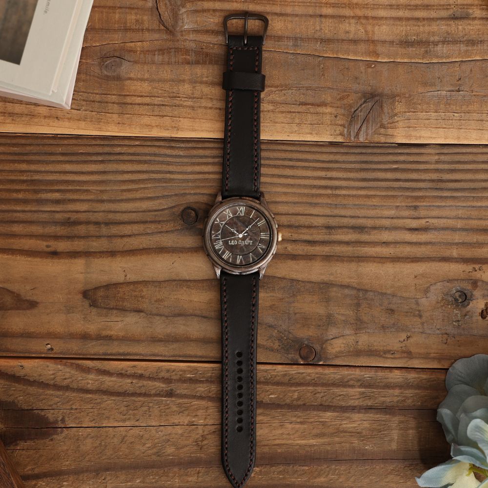 【ふるさと納税】ハンドメイド腕時計（クオーツ式）AB-GW351 手作り カスタム腕時計 個性的 一点物 アンティーク ギフト メンズ レディース ユニセックス　プレゼント サムネイル2