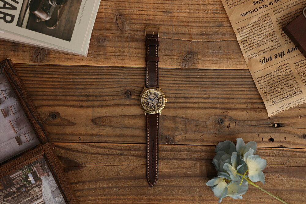 【ふるさと納税】ハンドメイド腕時計（機械式自動巻）ATS-WR331 | 兵庫県 丹波篠山市 手作り カスタム腕時計 個性的 一点物 アンティーク ギフト メンズ レディース ユニセックス　プレゼント サムネイル2