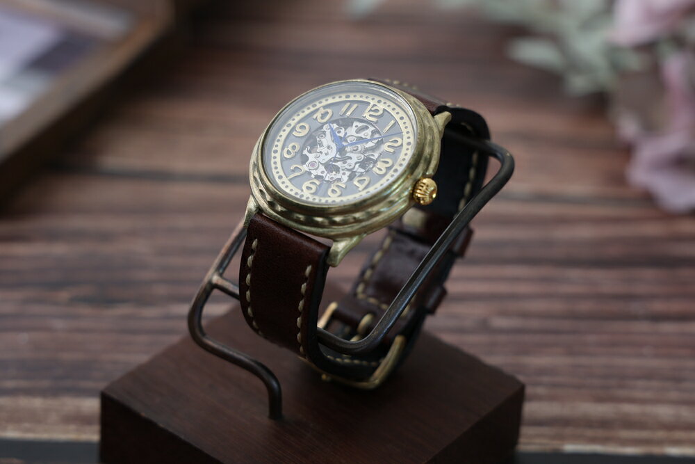 【ふるさと納税】ハンドメイド腕時計（機械式自動巻）ATS-WR331 | 兵庫県 丹波篠山市 手作り カスタム腕時計 個性的 一点物 アンティーク ギフト メンズ レディース ユニセックス　プレゼント サムネイル3