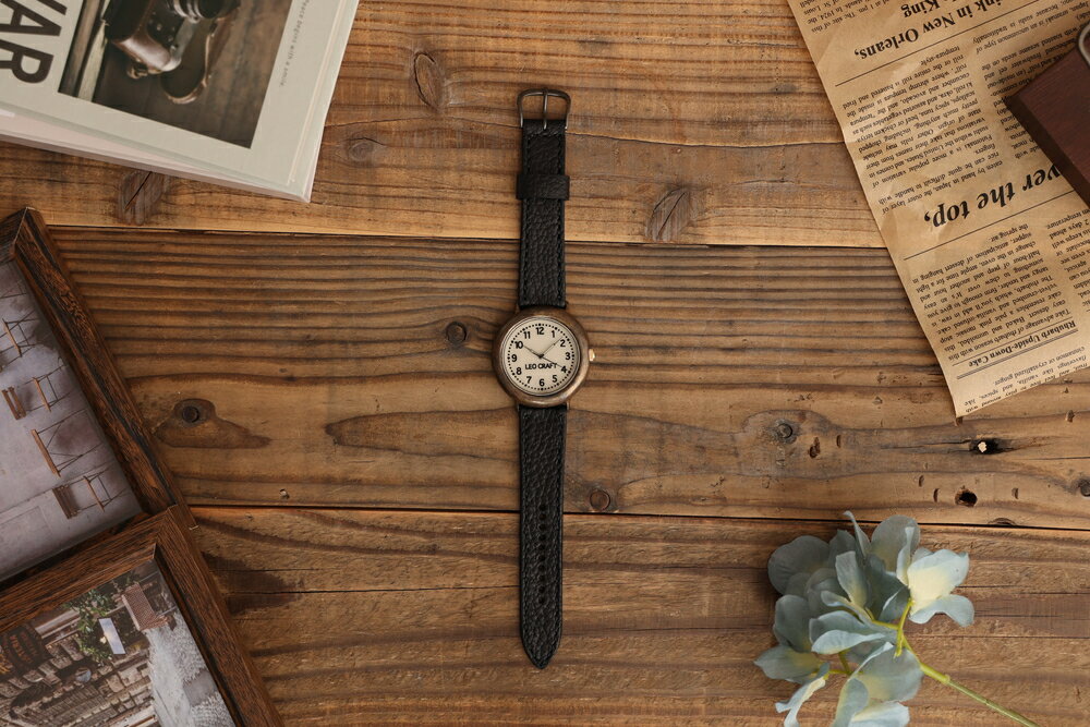 【ふるさと納税】ハンドメイド腕時計（クオーツ式）BS-DN171 | 兵庫県 丹波篠山市 手作り カスタム腕時計 個性的 一点物 アンティーク ギフト メンズ レディース ユニセックス　プレゼント サムネイル2