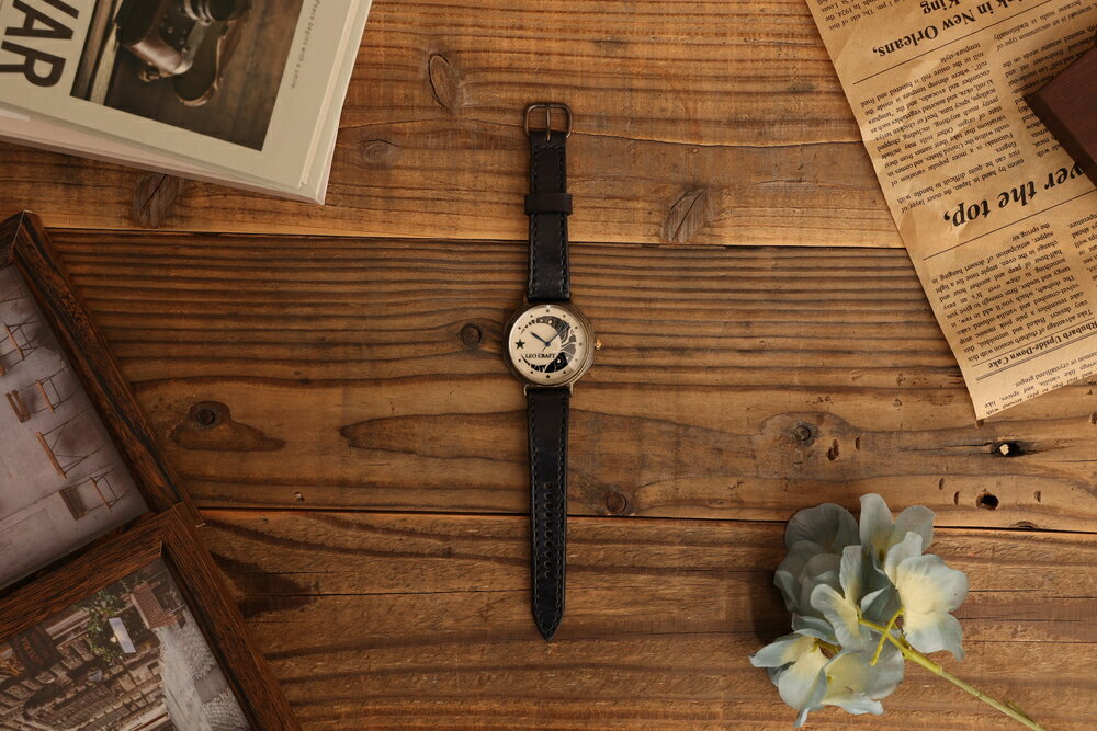 【ふるさと納税】ハンドメイド腕時計（クオーツ式）MS-OG221 | 兵庫県 丹波篠山市 手作り カスタム腕時計 個性的 一点物 アンティーク ギフト メンズ レディース ユニセックス　プレゼント サムネイル2