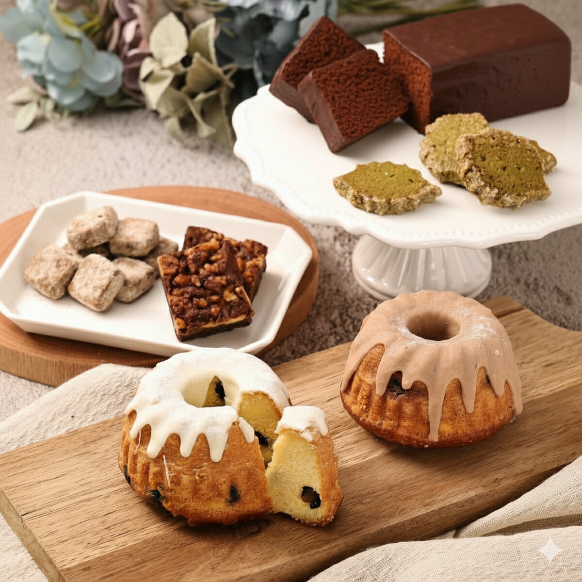 【ふるさと納税】丹波の恵み　焼き菓子詰め合わせ（大) 6種9個 丹波篠山産黒豆のクグロフ・丹波栗のクグロフ・丹波篠山産山椒とクルミのブラウニー・住山ごぼうのガトーショコラ・丹波黒豆きな粉ネージュ・丹波茶のクッキー | 兵庫県 丹波篠山市 - 画像2