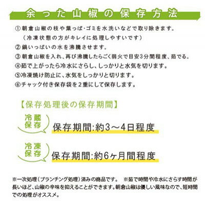 【ふるさと納税】朝倉山椒　兵庫県養父市産　冷凍　500g【配送不可地域：離島】【1409907】 - 画像3