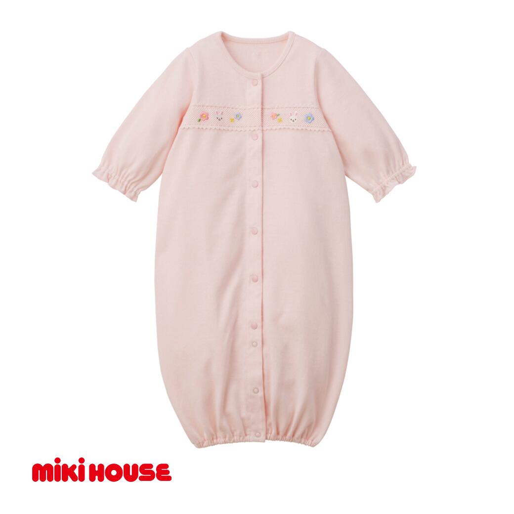 【ふるさと納税】ミキハウス どうぶつ刺繍ツーウェイオール 全3色 （40-2689-689） AS43EH2 / ミキハウス mikihouse 子供服 子ども服 ツーウェイオール 白 ピンク ブルー 上品 柔らかい 丈夫 長持ち 綿100％ シンプル ギフト お祝い プレゼント ベビー 国産 日本製 安心 安全 サムネイル3