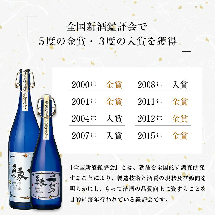 【ふるさと納税】【淡路島 千年一酒造】 千代の縁 720ml　日本酒 高級 大吟醸 サムネイル2
