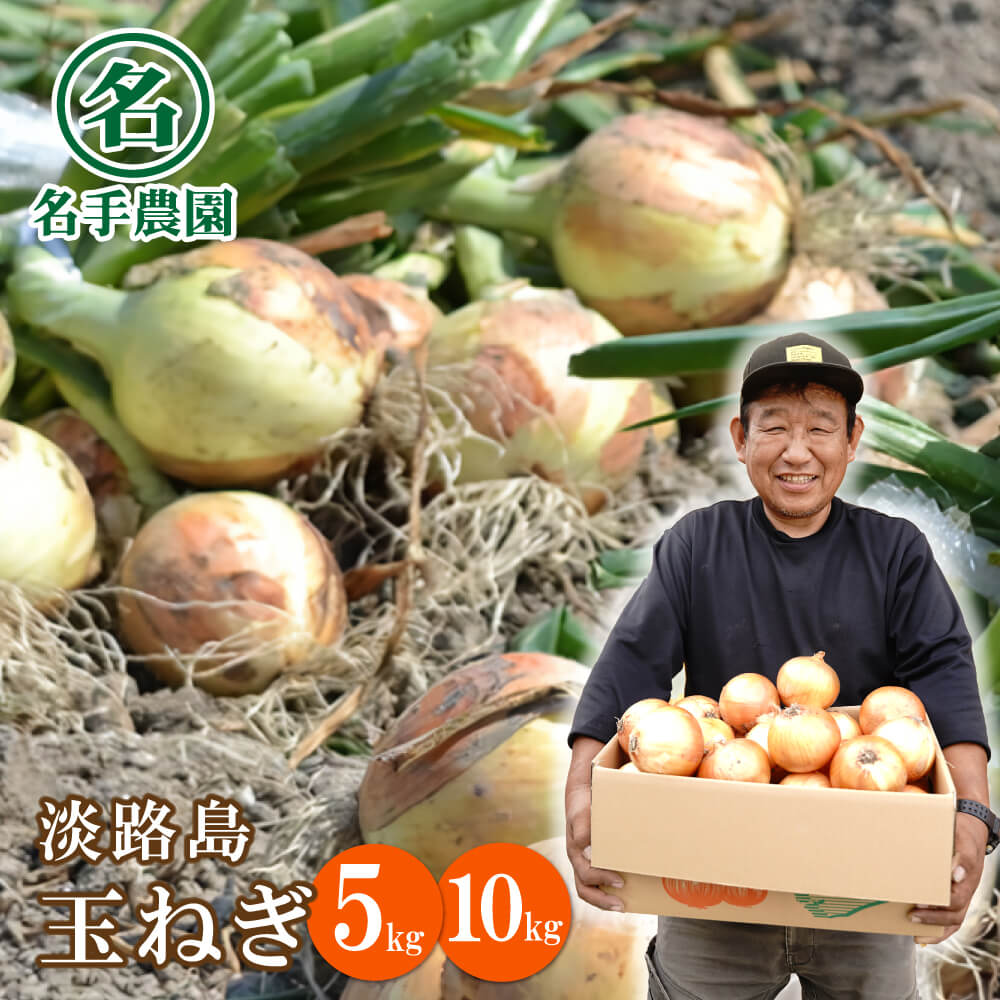 名手農園の淡路島特産玉ねぎ5kg・10kg　たまねぎ 玉葱 野菜 産地直送 甘い