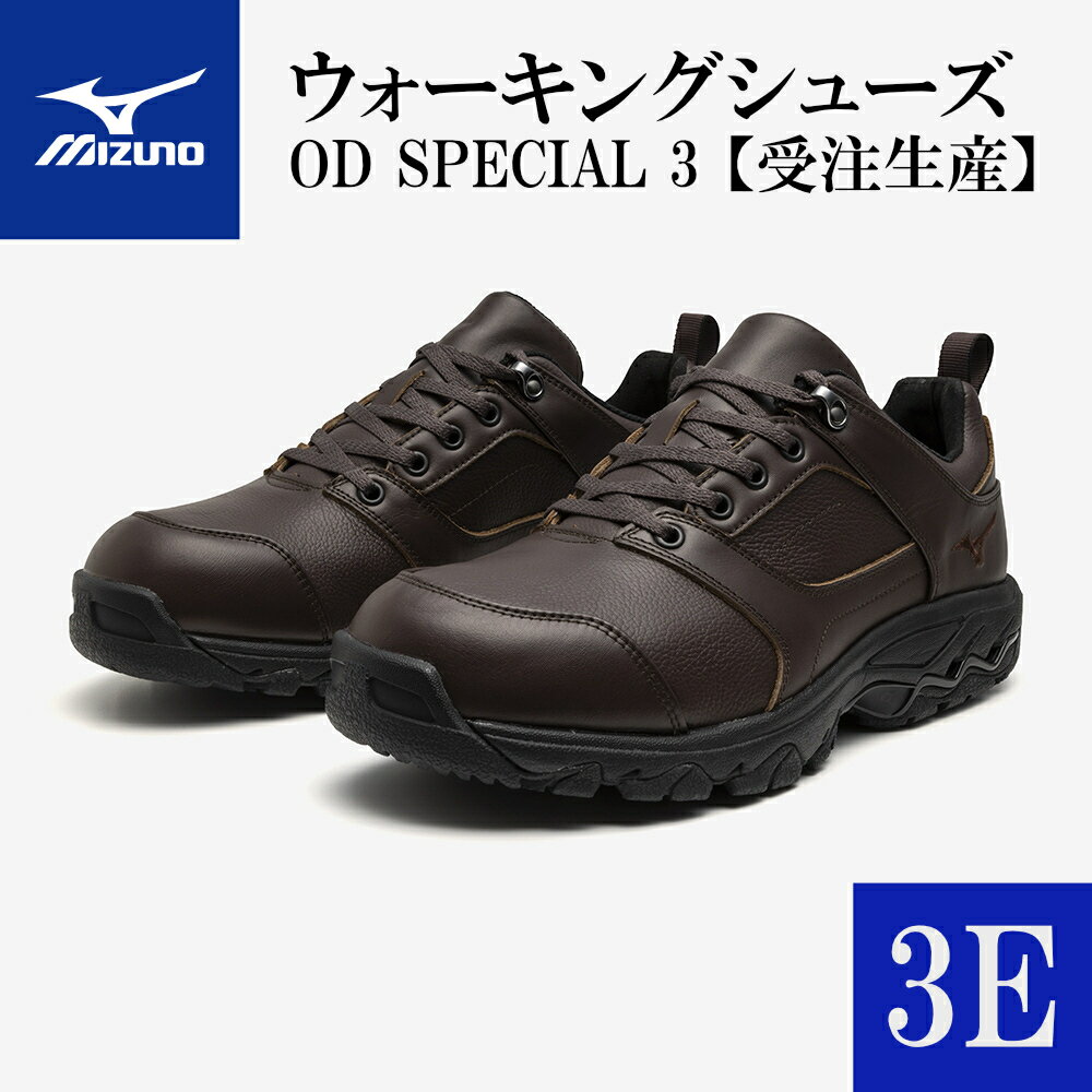 AO2　ミズノウォーキングシューズ【ブラウン3E】　OD SPECIAL 3　 (mizuno オーダーシューズ レザー 天然皮革 Wgrip搭載 リニューアル 散歩 オーダーメイド 手作り 日本製 本革 ウォーキング シューズ 幅広 負担軽減)