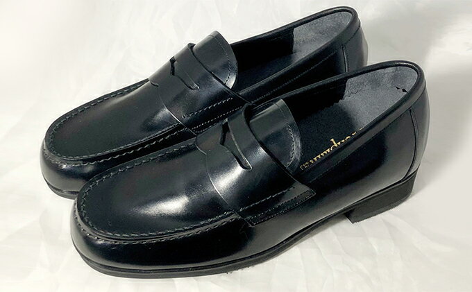 【ふるさと納税】ローファー 9072 ブラック ケンプランター 学生靴 シューズ 靴 革靴 牛革 学生ローファー 学生シューズ 黒 学生 健康 日用品 兵庫 兵庫県 稲美町 サムネイル2