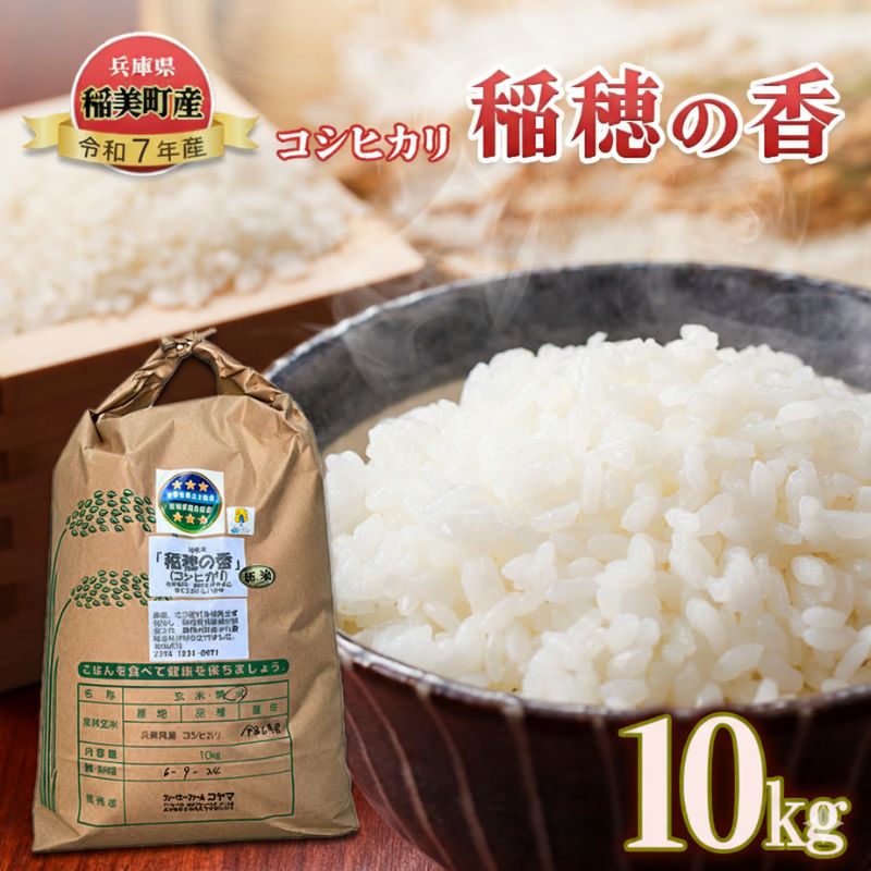 【令和7年産】米 コシヒカリ 稲穂の香 10kg 精米 白米 お米 こめ コメ 最高級米 ご飯 ごはん こしひかり 兵庫県産 兵庫 兵庫県 稲美町