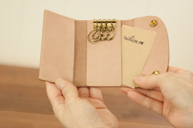 【ふるさと納税】キーケース 本革 日本製 姫路レザー レザー 革製品 高級 Bliss ピット鞣し メンズ レディース ファッション WH-08　ファッション・雑貨・日用品・ファッション小物 サムネイル3