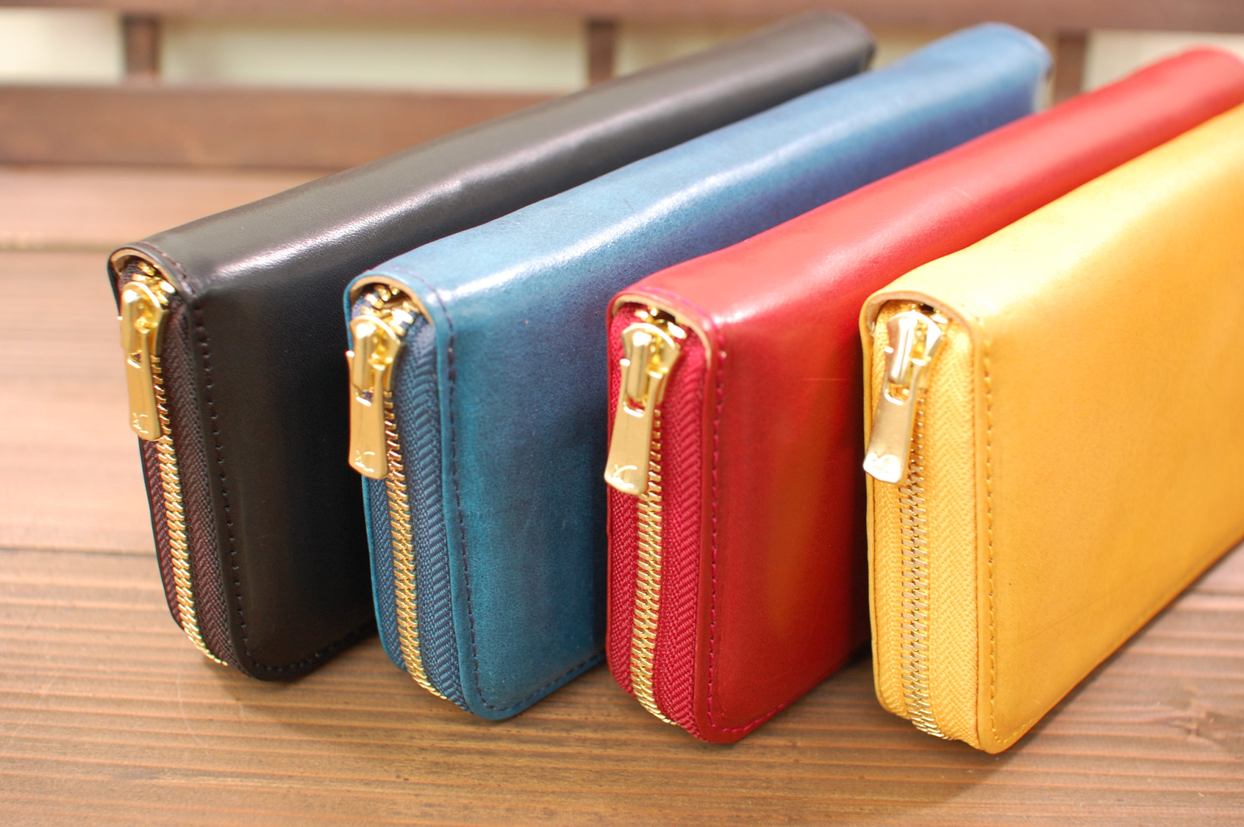 ラウンドファスナー財布 本革 日本製 姫路レザー レザー 革製品 高級 財布 Bliss ピット鞣し メンズ 父の日 ファッション WH-14　ファッション小物・財布