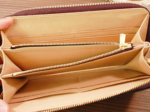 【ふるさと納税】ラウンドファスナー財布 本革 日本製 姫路レザー レザー 革製品 高級 財布 Bliss ピット鞣し メンズ 父の日 ファッション WH-14　ファッション小物・財布 サムネイル2