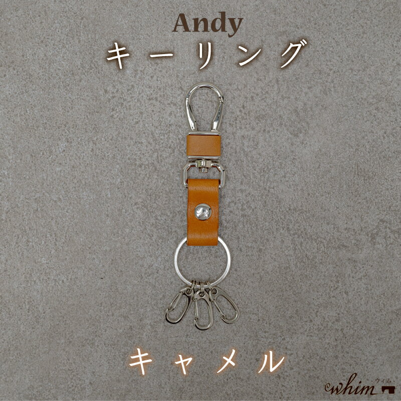 【ふるさと納税】キーリング Andy 日本製 革製品 本革 レザー 手作り 選べるカラー サムネイル3
