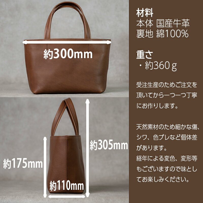【ふるさと納税】ミニトートバッグ Andy 日本製 革製品 本革 レザー 手作り カバン トート 選べるカラー サムネイル2