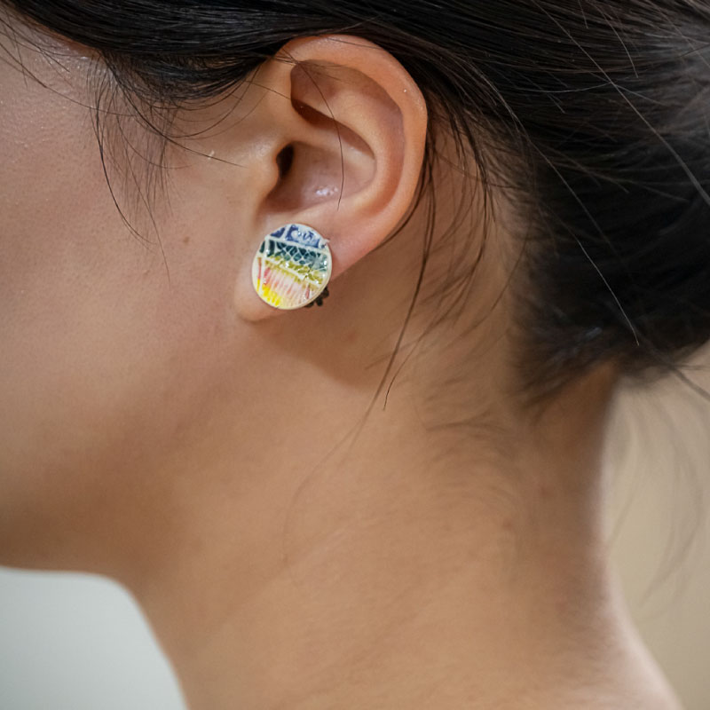 【ふるさと納税】陶器イヤリング SH-E002　工芸品 イヤリング アクセサリー サムネイル2