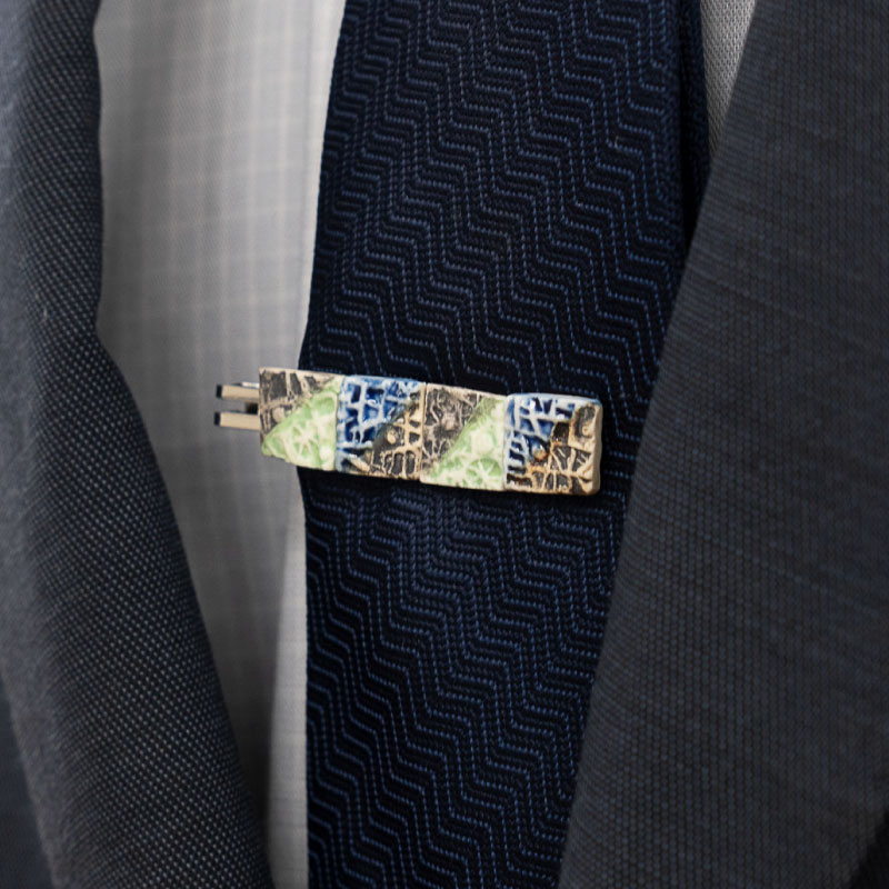 【ふるさと納税】陶器タイピン　SH-MN001　 工芸品 タイピン ビジネス 半磁器 サムネイル2