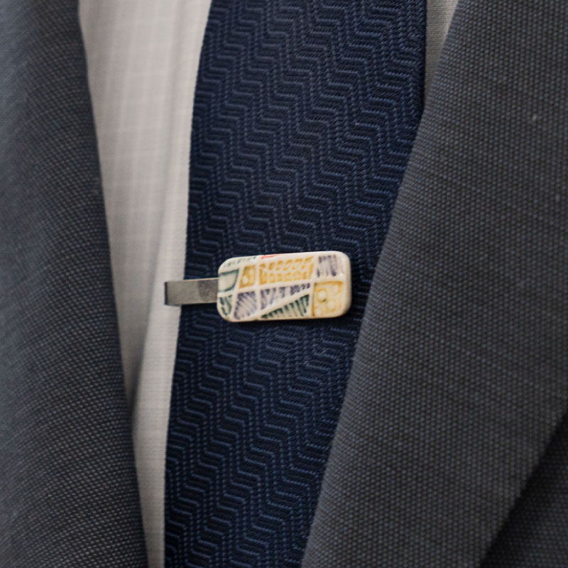 【ふるさと納税】陶器タイピン　SH-MN003　 工芸品 タイピン ビジネス 半磁器 サムネイル2