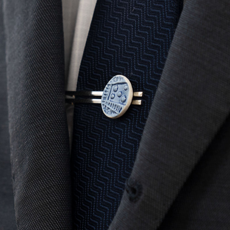 【ふるさと納税】陶器タイピン　SH-MN004　 工芸品 タイピン ビジネス 半磁器 サムネイル2