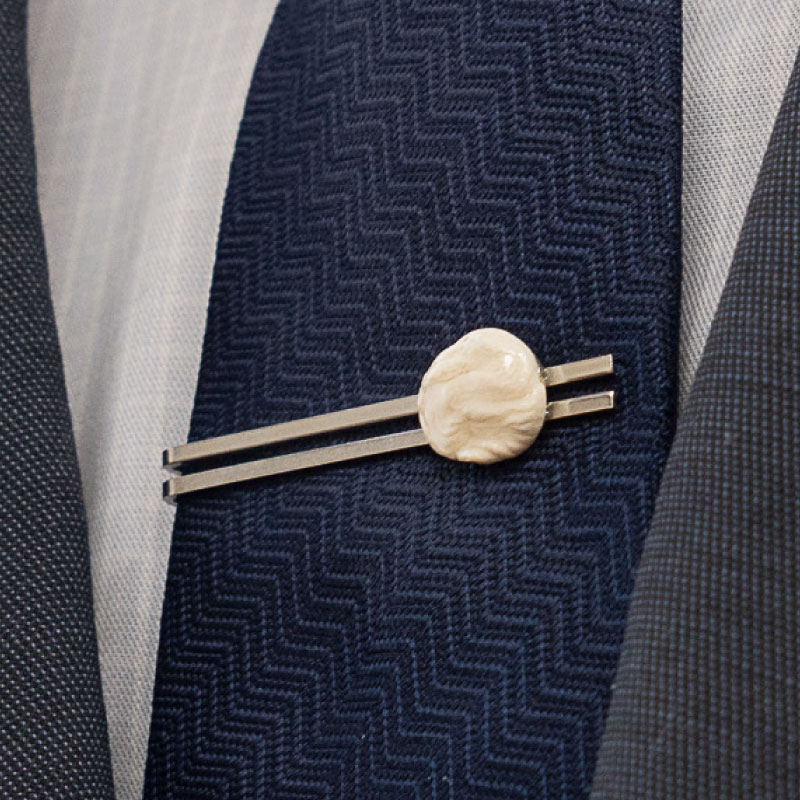 【ふるさと納税】陶器タイピンセット（タイピン・カフス）SH-MNC003　 工芸品 タイピン　カフス ビジネス 半磁器 サムネイル2