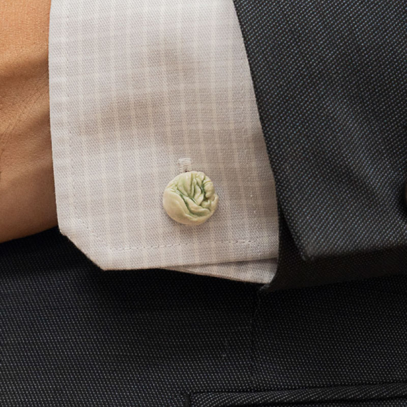 【ふるさと納税】陶器タイピンセット（タイピン・カフス）SH-MNC202　 工芸品 タイピン　カフス ビジネス 半磁器 サムネイル3