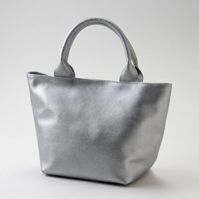 【ふるさと納税】【申込受付後 生産】ジャパンレザー　本革トートバッグ(シルバー)　本格牛革使用【1447367】 サムネイル2