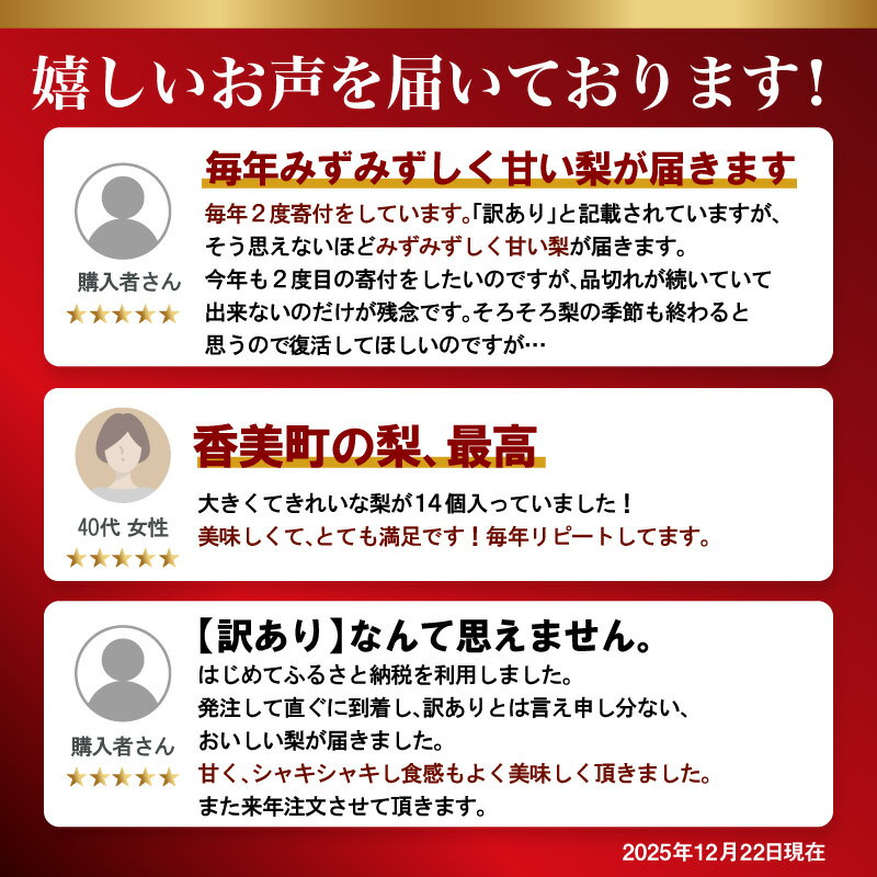 【ふるさと納税】【先行予約】2026年産 TVで紹介 香住産 二十世紀梨 ご自宅用 5kg サイズ L～5L混合（10～18玉） 【令和8年8月下旬以降発送予定】20世紀 梨 不揃い 訳あり 兵庫県香美町で育つ 香住梨 フルーツ くだもの 青梨 和梨 フルーツ くだもの 12-20 送料無料 - 画像2