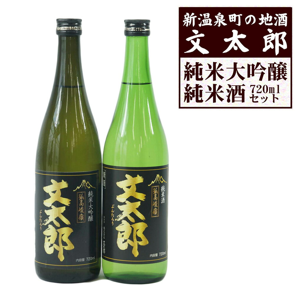 ［新温泉町の地酒］文太郎「純米大吟醸/純米酒」セット（720ml×2本） 酒 お酒 日本酒 地酒 純米大吟醸 純米酒 清酒 アルコール度数17%【1084060】【ユネスコ無形文化遺産認定】兵庫県 新温泉町 送料無料