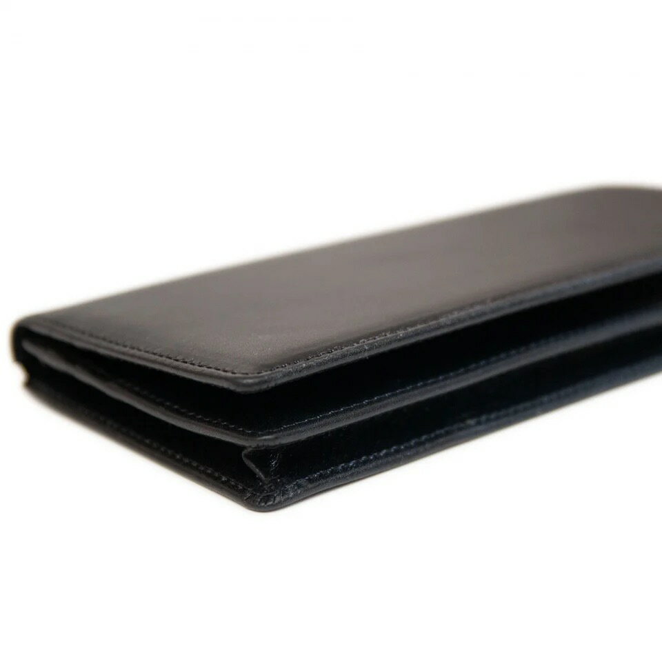 【ふるさと納税】財布 革 ヌメ革 長財布 （小銭入れなし） 革製品 かぶせ ブラック ブラウン ネイビー おしゃれ オシャレ ギフト お祝い 薄い 軽い レザー コンパクト サイフ 職人 ファッション 紳士 メンズ レディース HARUHINO 奈良県 奈良市 なら 60-012 サムネイル2