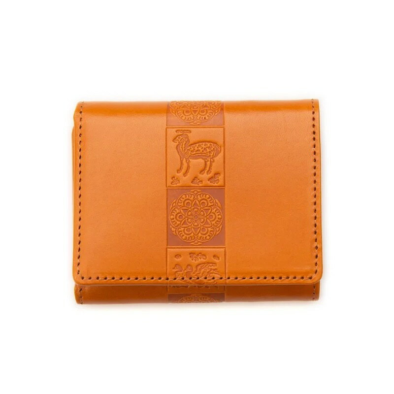 【ふるさと納税】 本革 三つ折り財布 選べる5色 ミニ財布 革 レザー ヌメ革 おしゃれ シンプル レディース メンズ プレゼント ギフト コンパクト 財布 正倉院文様 三つ折りコンパクト財布 HARUHINO 日本製 奈良県 奈良市 なら 72-001 サムネイル2