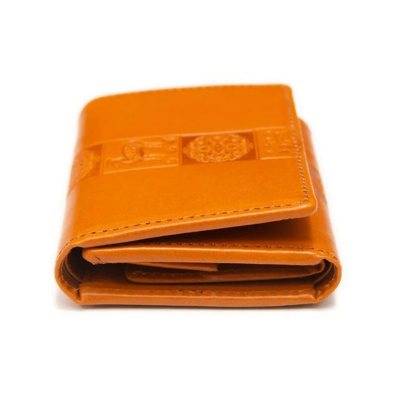 【ふるさと納税】 本革 三つ折り財布 選べる5色 ミニ財布 革 レザー ヌメ革 おしゃれ シンプル レディース メンズ プレゼント ギフト コンパクト 財布 正倉院文様 三つ折りコンパクト財布 HARUHINO 日本製 奈良県 奈良市 なら 72-001 サムネイル3