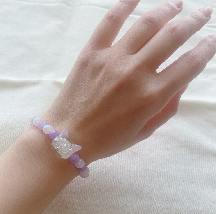 【ふるさと納税】光る猫玉とアメジストのブレスレット（レディースサイズ）ジュエリー春日 奈良県 奈良市 なら 10-209 サムネイル3