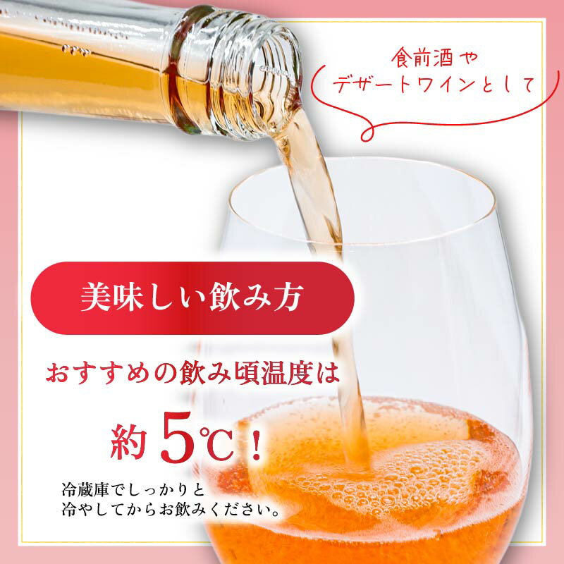 【ふるさと納税】 スパークリングワイン 甘口 1本 選べる容量 300ml 500ml 古都のあわ いちご 度数約11％ スパークリング ワイン 古都華 ことか 100％使用 お酒 酒 ワイン 人気 おすすめ デザートワイン パーティ 贈答 プレゼント ギフト 贈り物 泉屋 奈良県 奈良市 - 画像3
