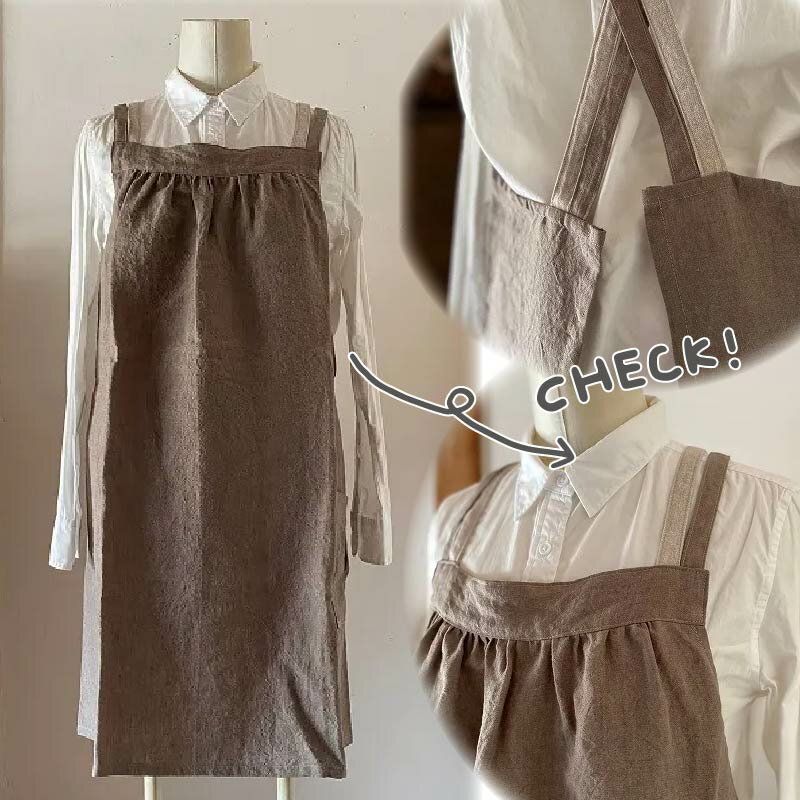 【ふるさと納税】 ギャザー エプロン 選べる4カラー おしゃれ リネン Fu-ra 奈良市 なら 30-034 サムネイル3