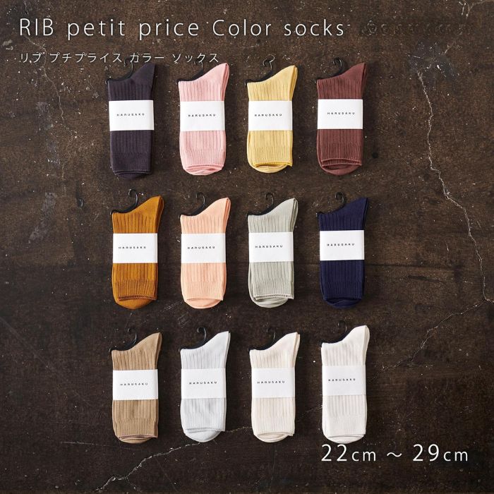 【ふるさと納税】リブカラー ソックス 靴下 5P set【22cm～29cm】HARUSAKU ハルサク リブ カラー カジュアル シンプル ソックス 通勤 通学 スタイル プチプラ 組み合わせ セット かわいい メンズ レディース 奈良県 奈良市 なら サムネイル3