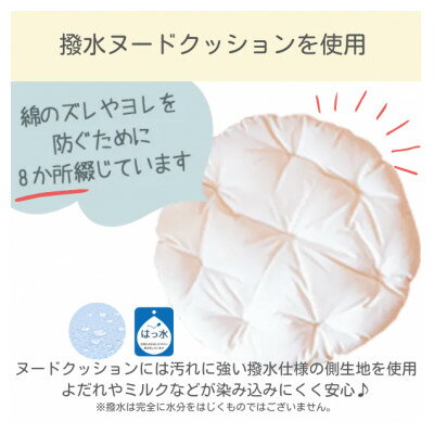 【ふるさと納税】【直径83cm　ふかふか丸お座布団】撥水性ブルー　カバー付き　おしゃれ可愛いお昼寝クッション【1118986】 サムネイル2